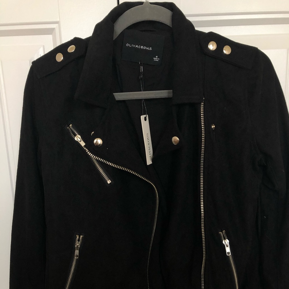 NWT Suede Moto Jacket